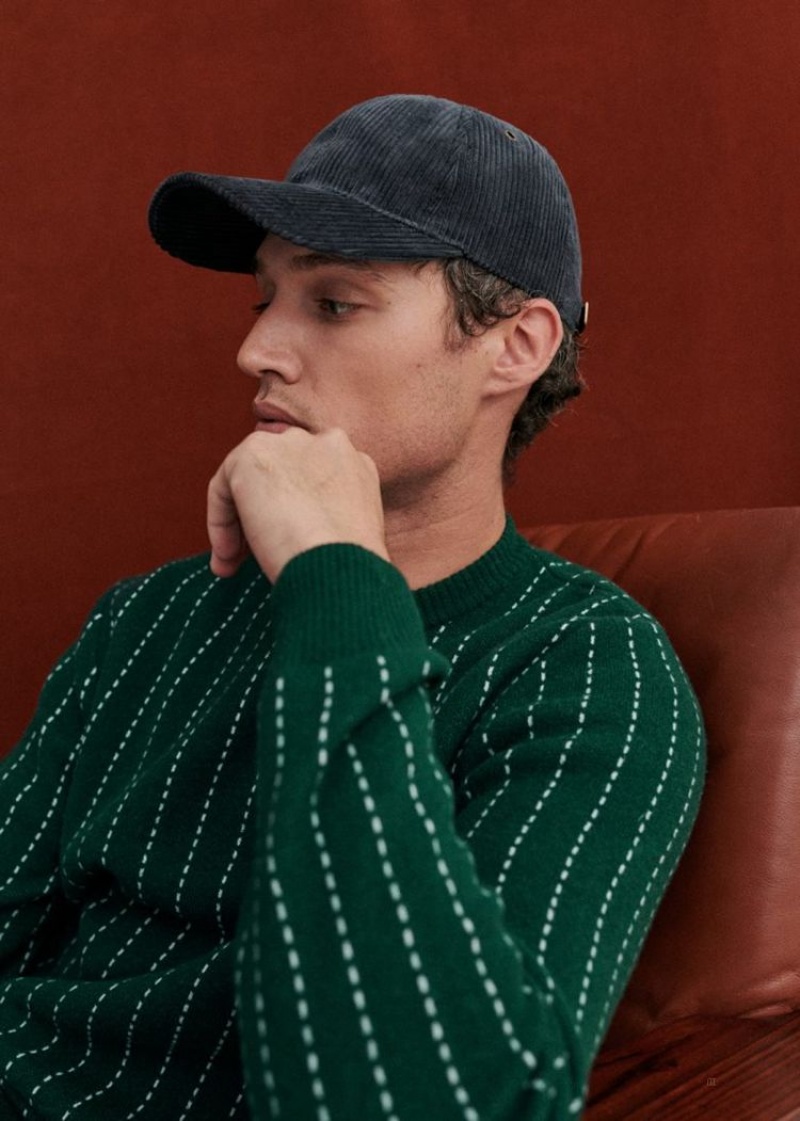 Green Sézane Darius Men's Sweater | USA JVG-725843