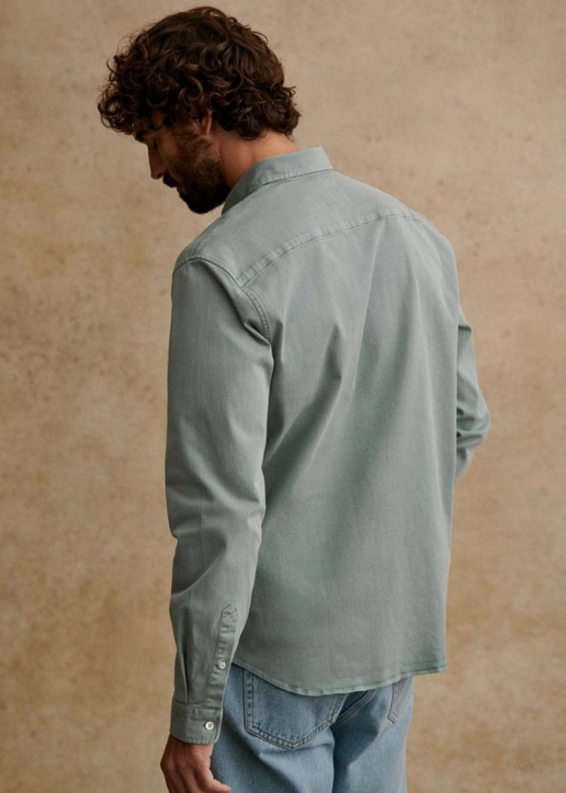 Green Sézane Miles Men's Shirts | USA AOW-562473