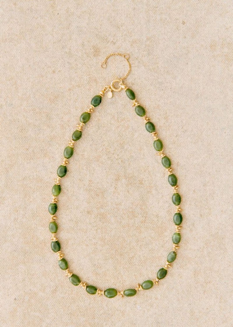 Green Sézane Milo Women's Necklace | USA TLG-179205