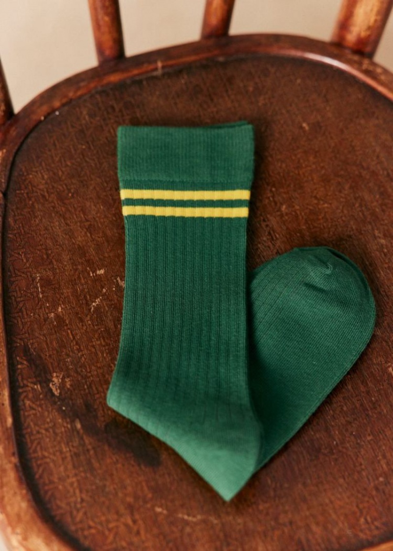 Green Sézane Olwen Men's Socks | USA KSH-853049