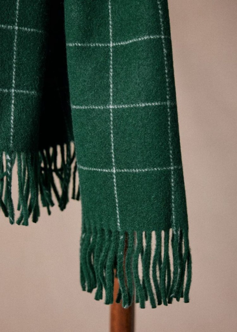 Green Sézane Vick Men's Scarf | USA EPA-630592