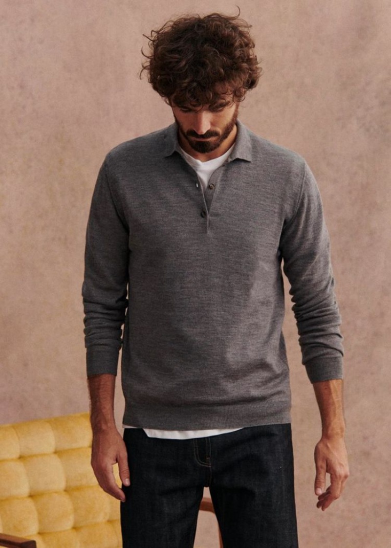 Grey Sézane Mike Men's Sweater | USA RHC-913064