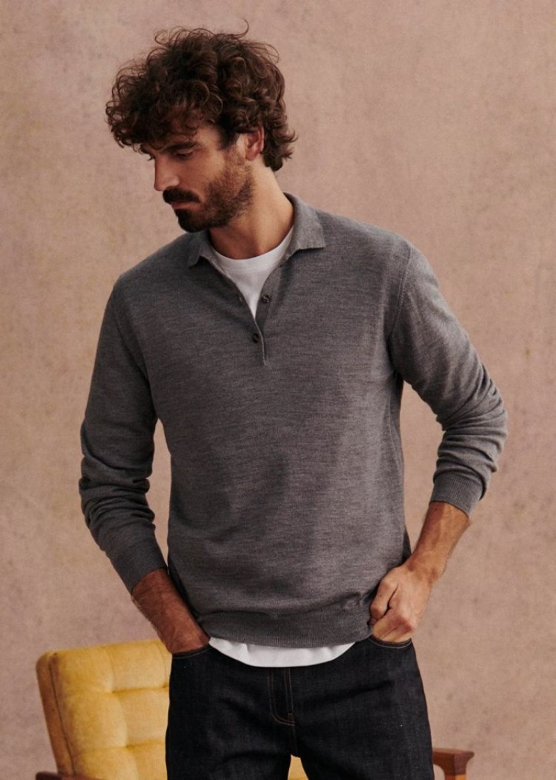 Grey Sézane Mike Men\'s Sweater | USA RHC-913064