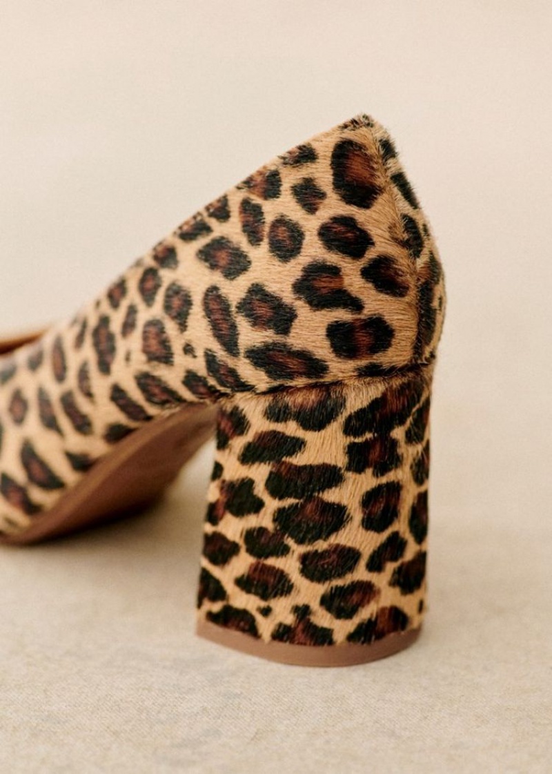 Leopard Sézane Alice High Heels Women's Pumps | USA HJT-465719