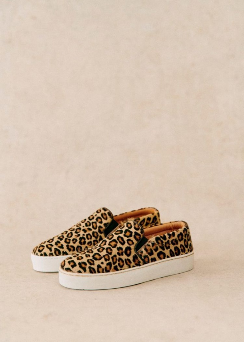 Leopard Sézane Theo Women's Sneakers | USA SZH-431978