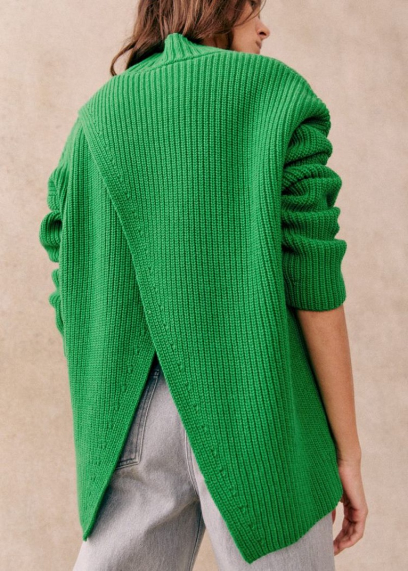 Light Green Sézane Emilia Women's Jumper | USA QIF-296403