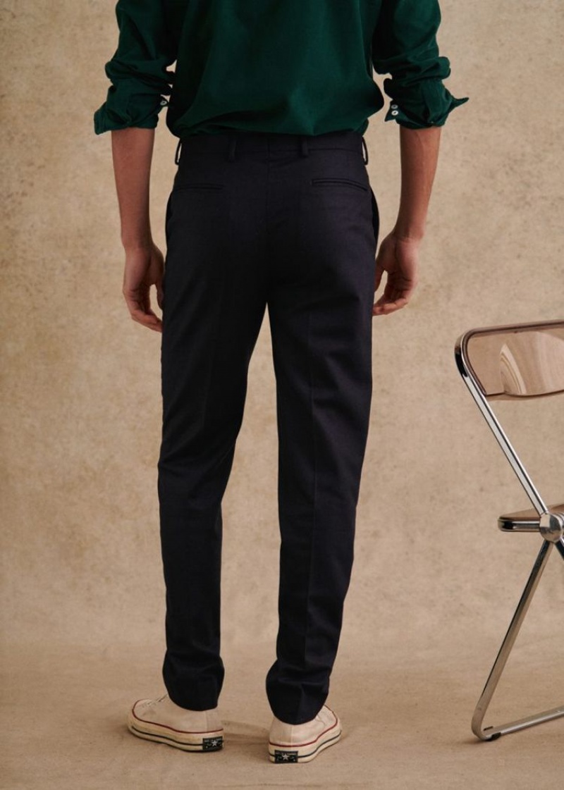 Navy Sézane Carl Men's Trousers | USA JCT-765239