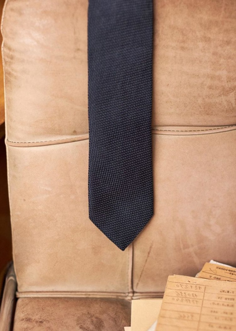 Navy Sézane Fletcher Men's Tie | USA VWK-931725