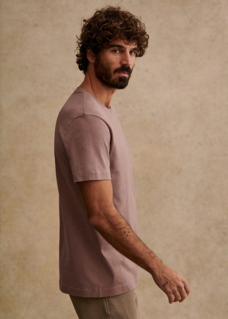 Pink Sézane Kenneth Men's T-Shirt | USA YZB-359860