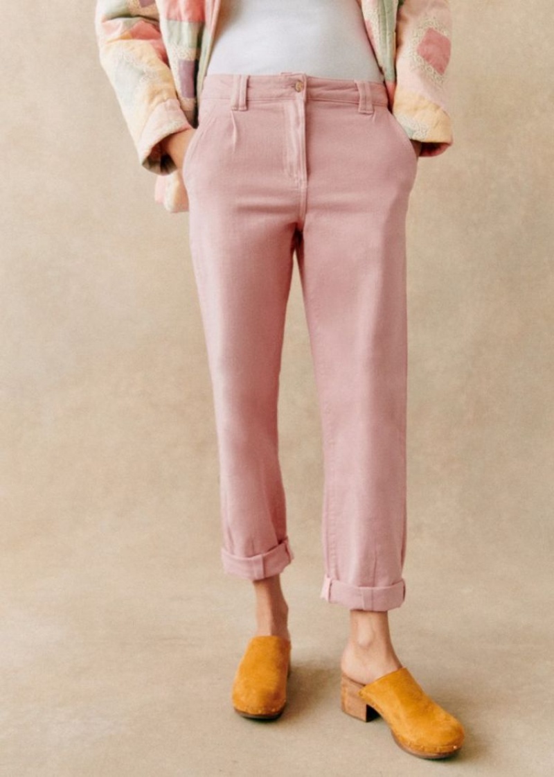 Pink Sézane Manu Women\'s Trousers | USA HGO-256378