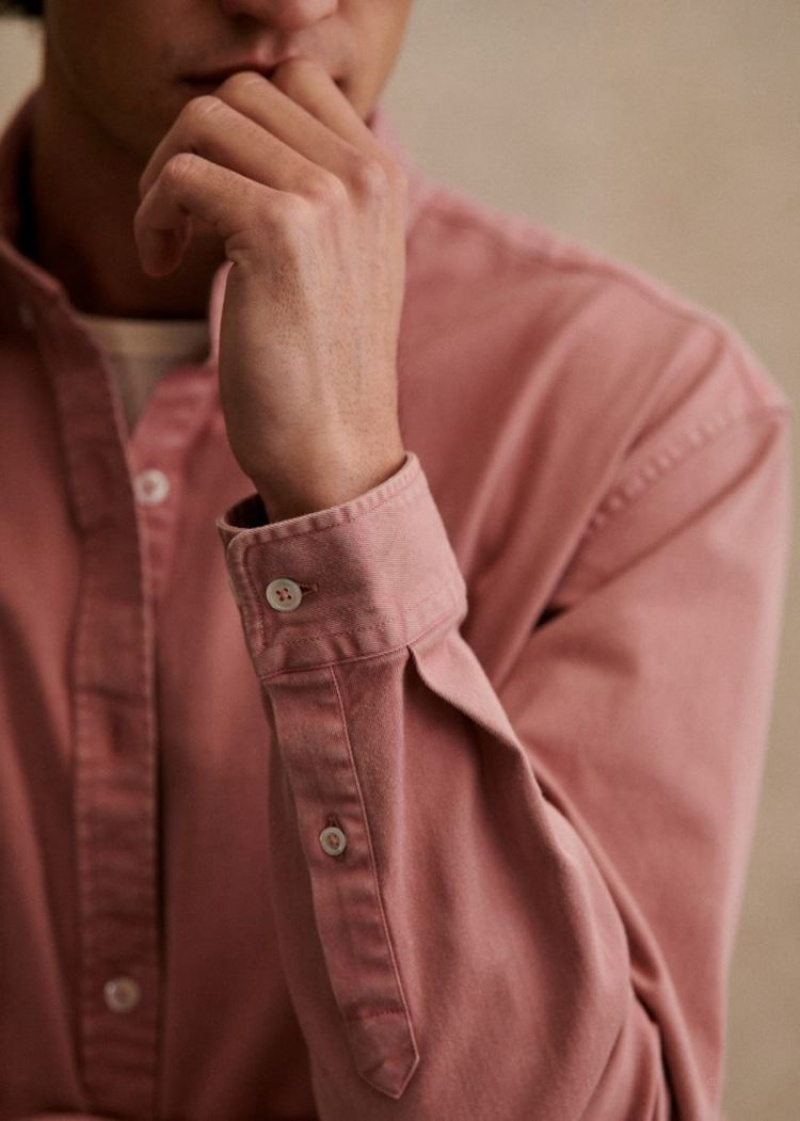 Pink Sézane Miles Men's Shirts | USA BSX-451789