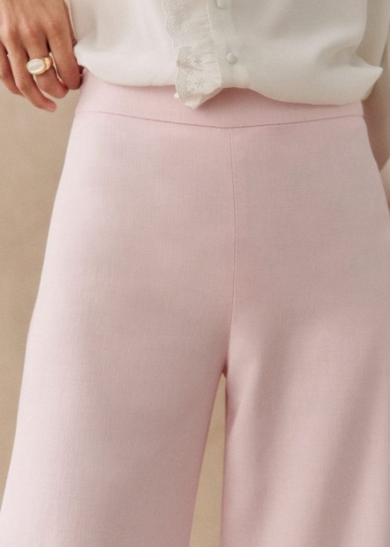 Pink Sézane Tyler Women's Trousers | USA DYJ-736281