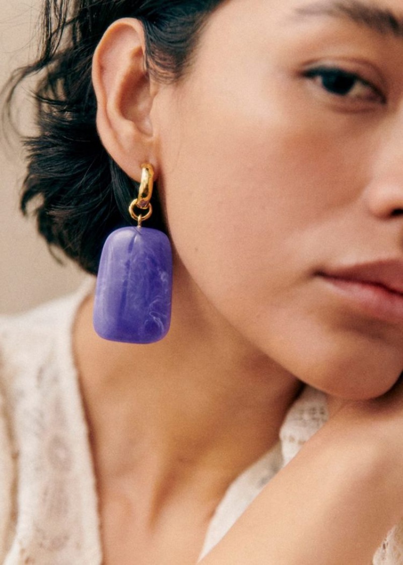 Purple Sézane Joao Women's Earrings | USA AUY-591042