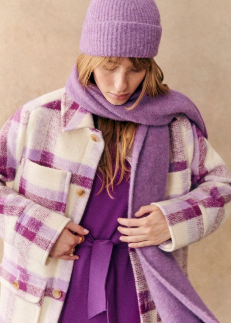 Purple Sézane Paolo Women's Coat | USA SQB-213057