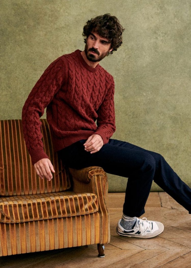 Red Sézane Lancy Men's Sweater | USA YFQ-970126