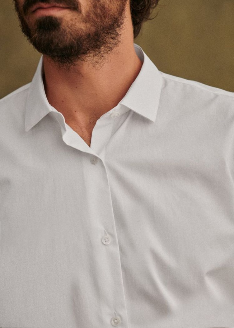 White Sézane Allen Poplin Men's Shirts | USA HYW-596407