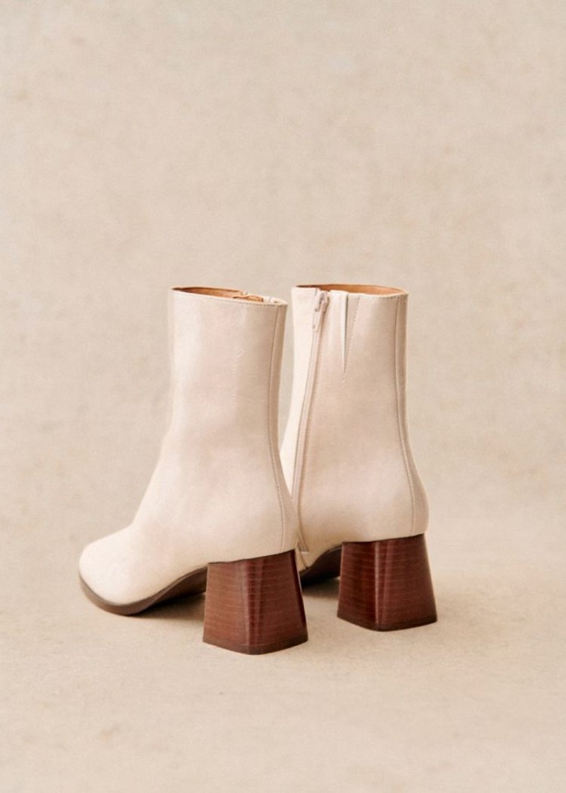 White Sézane Axelle Women's Ankle Boots | USA QJP-205367